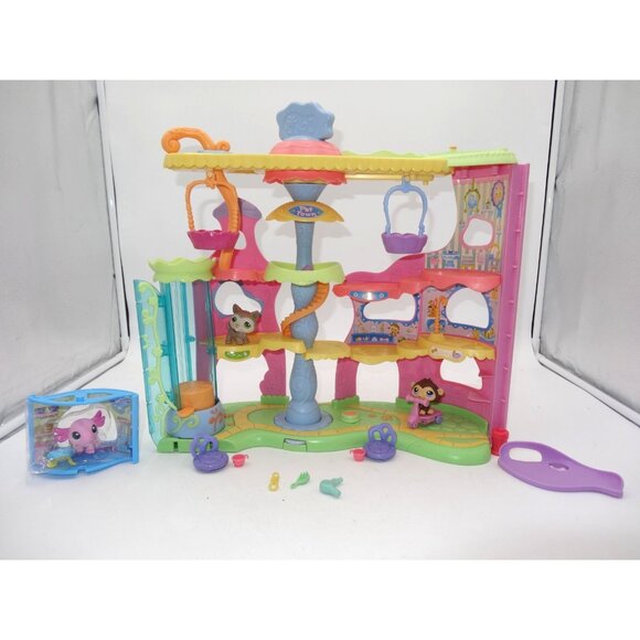 LPS Littlest Pet Shop Round n Round Pet Town and New Nook Ice Cream # 358 # 359 - Picture 1 of 16